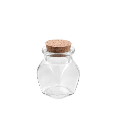 Frasco Vidro Tampa Cortiça Redondo 60ml 5X6.5cm - Image product