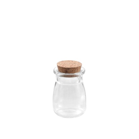 Frasco Vidro Tampa Cortiça Redondo 55ml 4.7X6cm - Image product