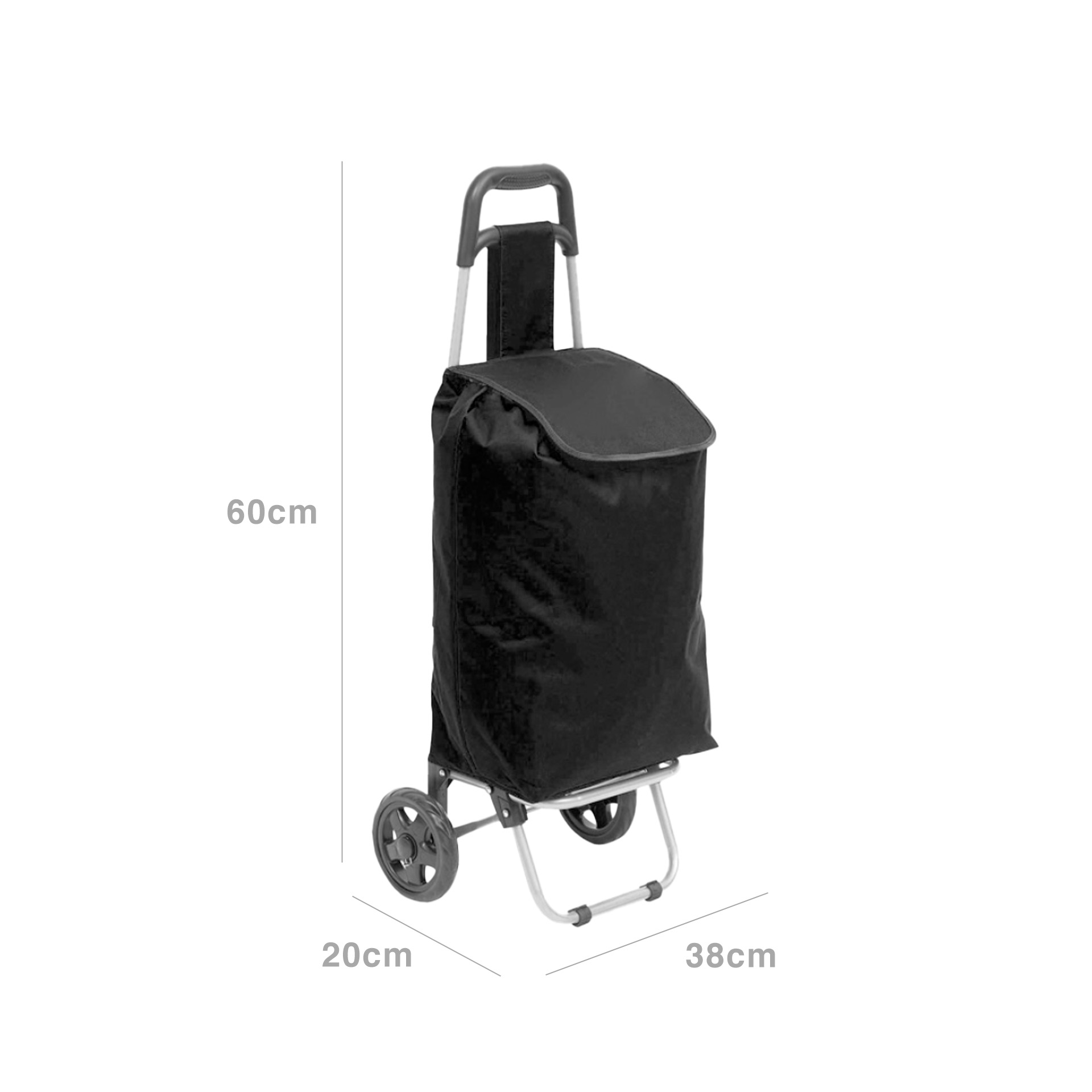 Carro Compras 4 Rodas 60X38X20cm