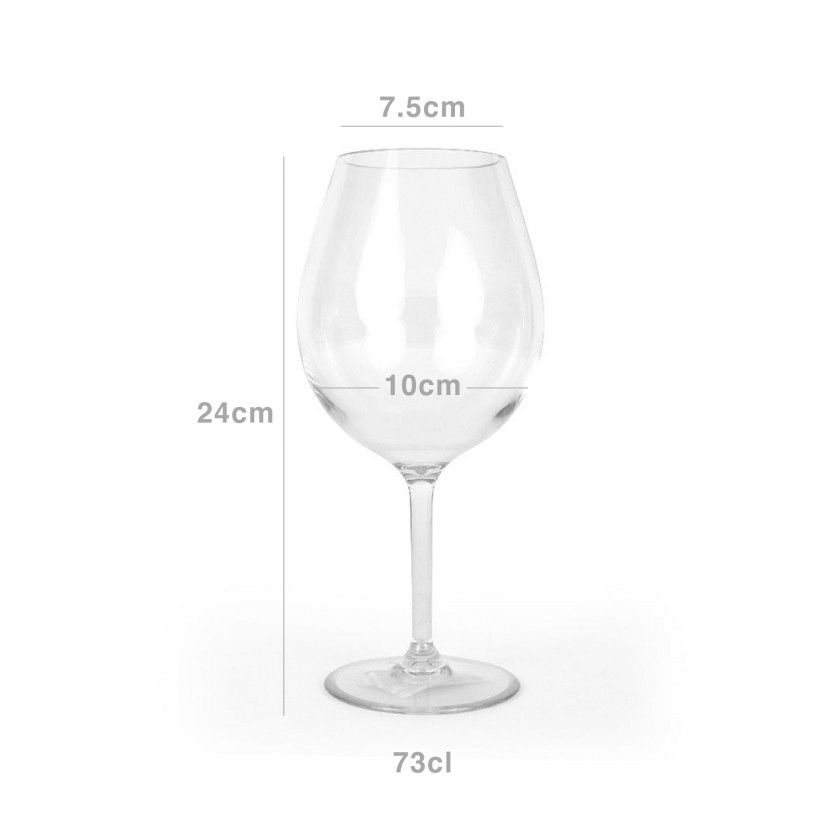 Copo Vinho Poliestireno 730ml 7.5X10X24cm Pack 6 Copo Vinho Poliestireno 730ml 7.5X10X24cm Pack 6