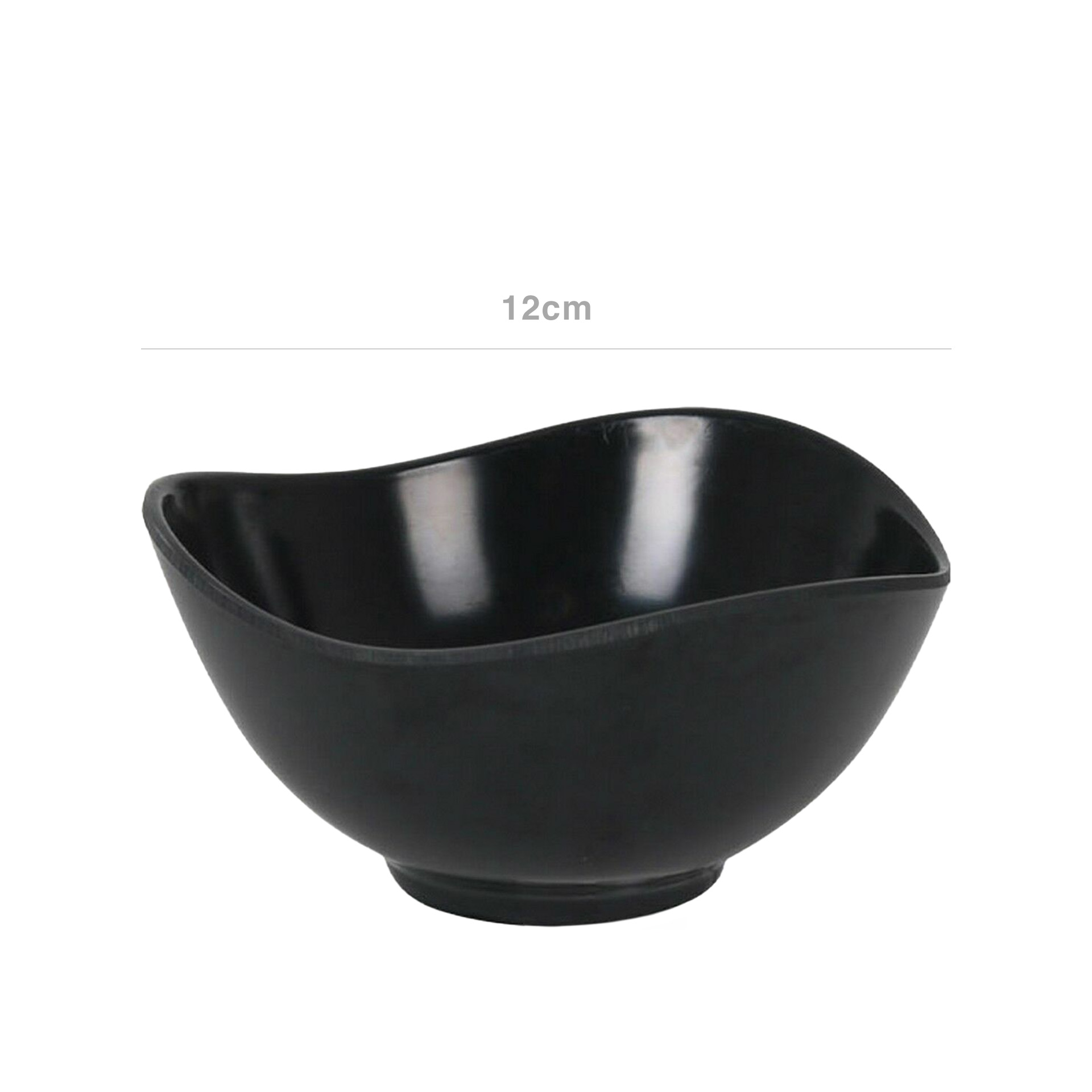 Taça Melamina Onda Preto 12cm