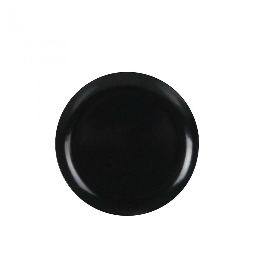 Prato Sobremesa Melamina Antracite 20cm Prato Sobremesa Melamina Antracite 20cm