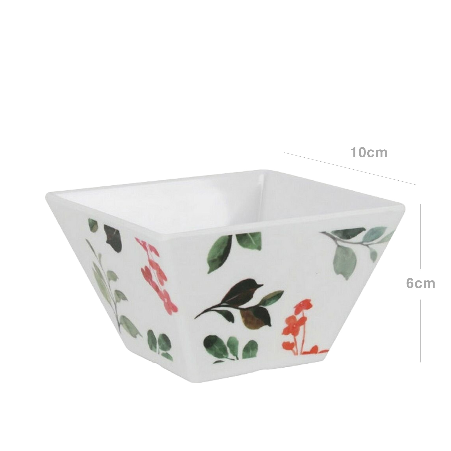Taça Melamina Petunia Quadrada 10X6cm