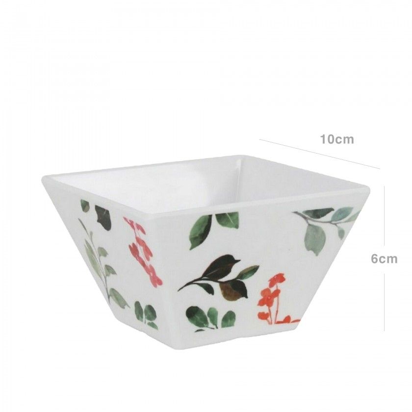 Taça Melamina Petunia Quadrada 10X6cm Taça Melamina Petunia Quadrada 10X6cm
