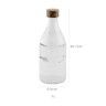 Garrafa Vidro Tampa Bambu Redonda 1000ml 9.8X25.1cm Garrafa Vidro Tampa Bambu Redonda 1000ml 9.8X25.1cm