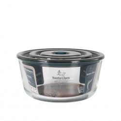 Caixa Herm�tica Vidro Tampa V�lvula Redonda 1650ml