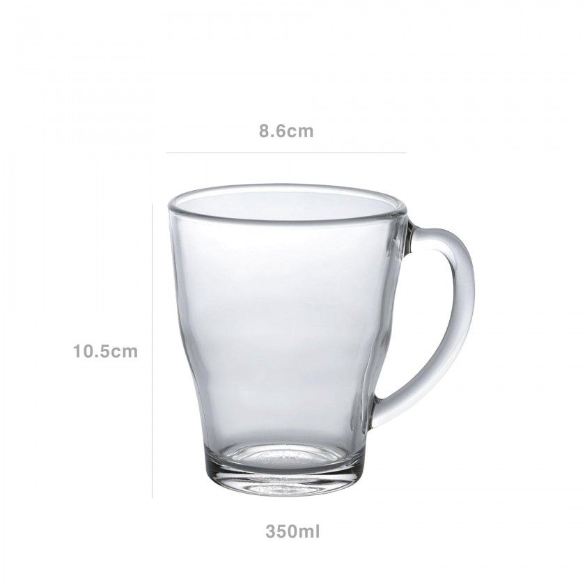 Caneca Vidro Cosy 350ml 8.6X10.5cm Pack 6 Caneca Vidro Cosy 350ml 8.6X10.5cm Pack 6