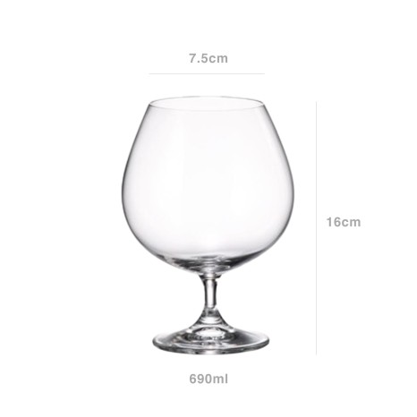 Cálice Conhaque Clara 69cl 7.5X12X16cm Pack 4 - Image product