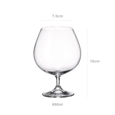C�lice Conhaque Clara 69cl 7.5X12X16cm Pack 4