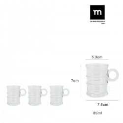 Chvena Caf Vidro Parker 85ml 7.5X5.3X7cm Pack 3