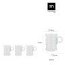 Chávena Café Vidro Parker 85ml 7.5X5.3X7cm Pack 3 Chávena Café Vidro Parker 85ml 7.5X5.3X7cm Pack 3