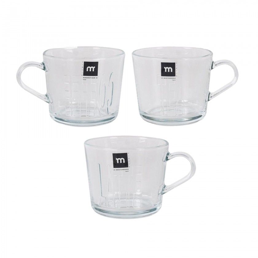 Caneca Vidro Megan Sortida 450ml 13X10X9cm Caneca Vidro Megan Sortida 450ml 13X10X9cm