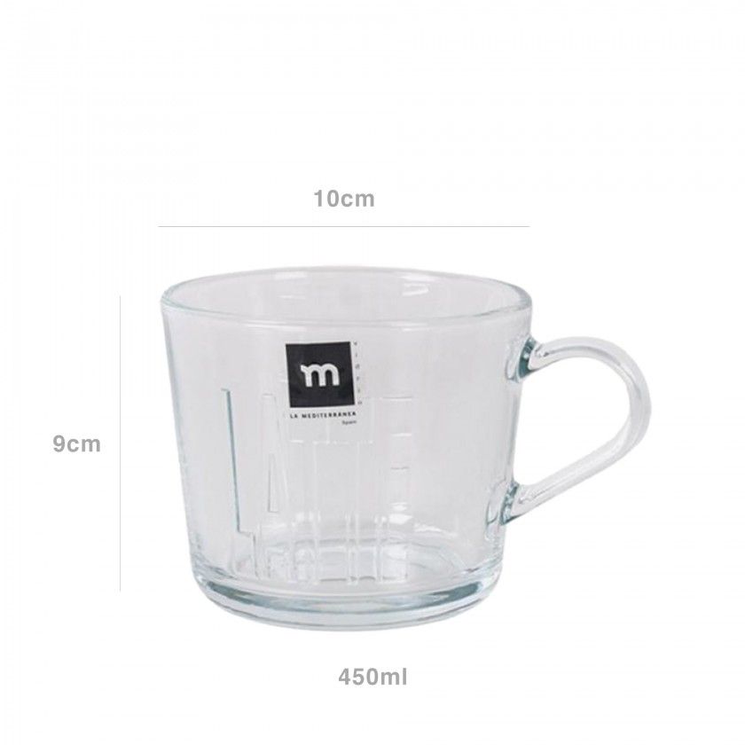 Caneca Vidro Megan Sortida 450ml 13X10X9cm Caneca Vidro Megan Sortida 450ml 13X10X9cm