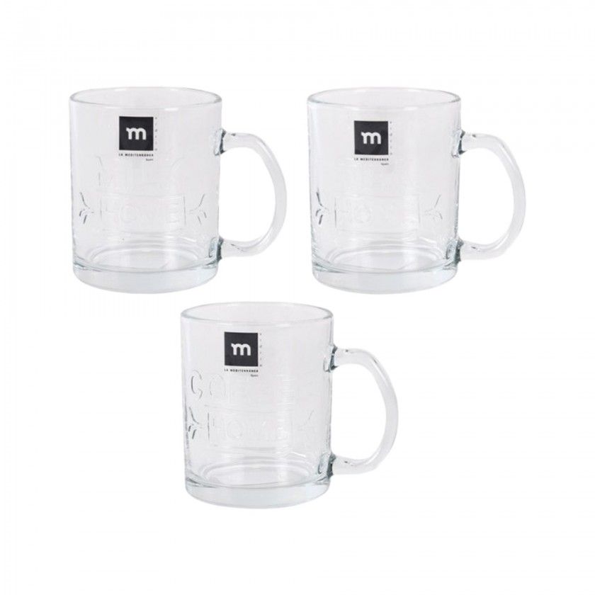 Caneca Vidro Megan Sortida 350ml 11.5X7.5X9.2cm Caneca Vidro Megan Sortida 350ml 11.5X7.5X9.2cm
