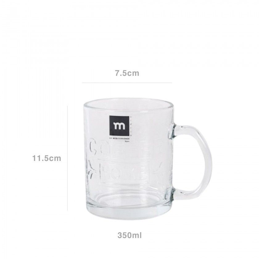 Caneca Vidro Megan Sortida 350ml 11.5X7.5X9.2cm Caneca Vidro Megan Sortida 350ml 11.5X7.5X9.2cm