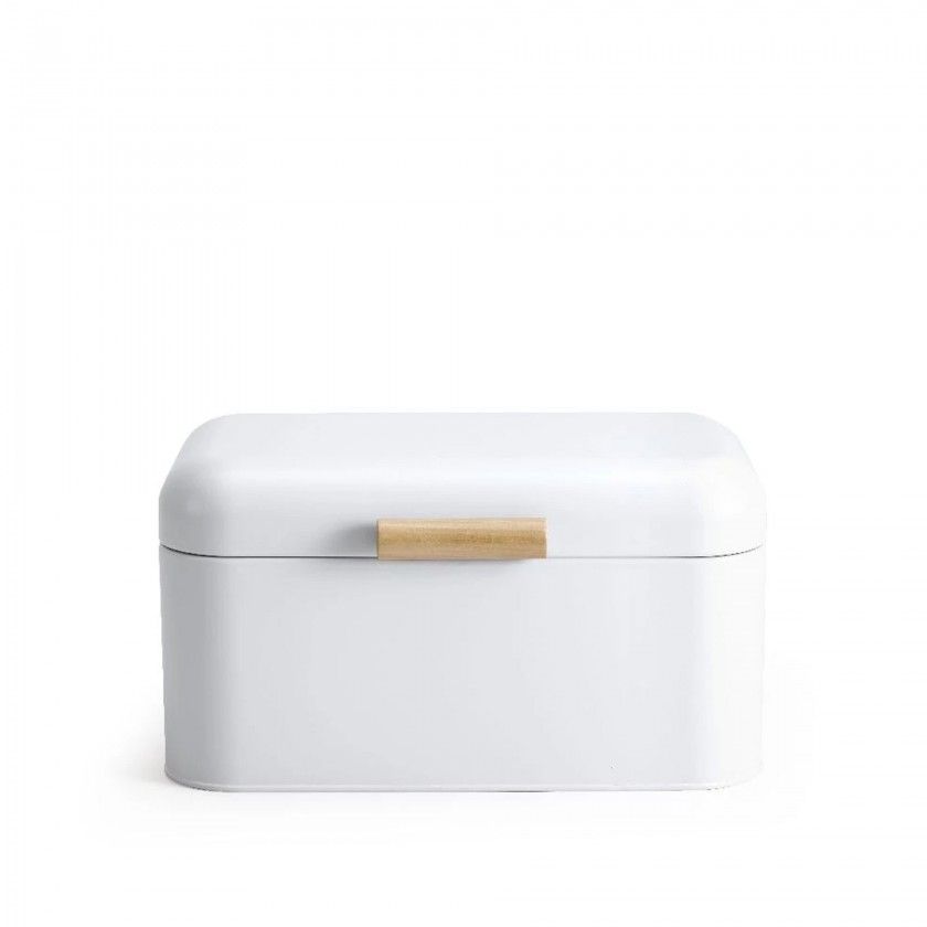 Caixa Po Metal Retro Branco 30.5X18X18cm