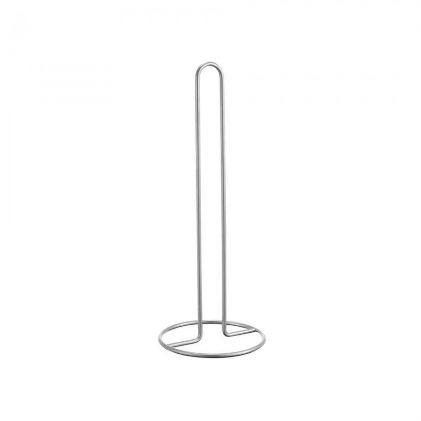 Porta Rolos Cozinha Metal 12X32cm Cinzento