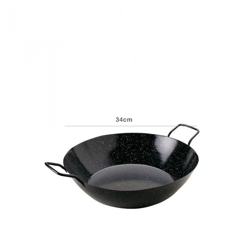 Paellera Funda com Rebordo N.34 6.3L 34X8.6cm Paellera Funda com Rebordo N.34 6.3L 34X8.6cm