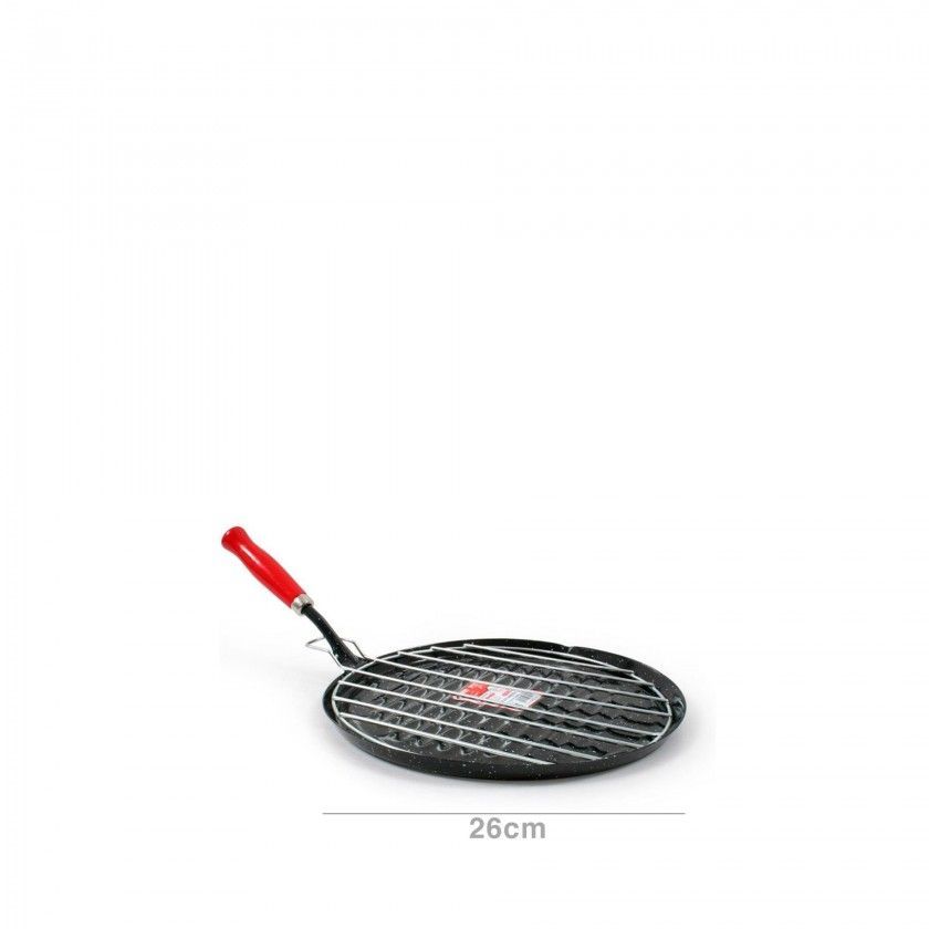 Grelhador com Grelha Esmalte 26cm Grelhador com Grelha Esmalte 26cm