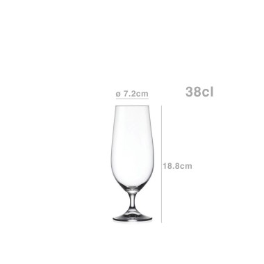 Copo com Pé Lara 38cl Pack 6