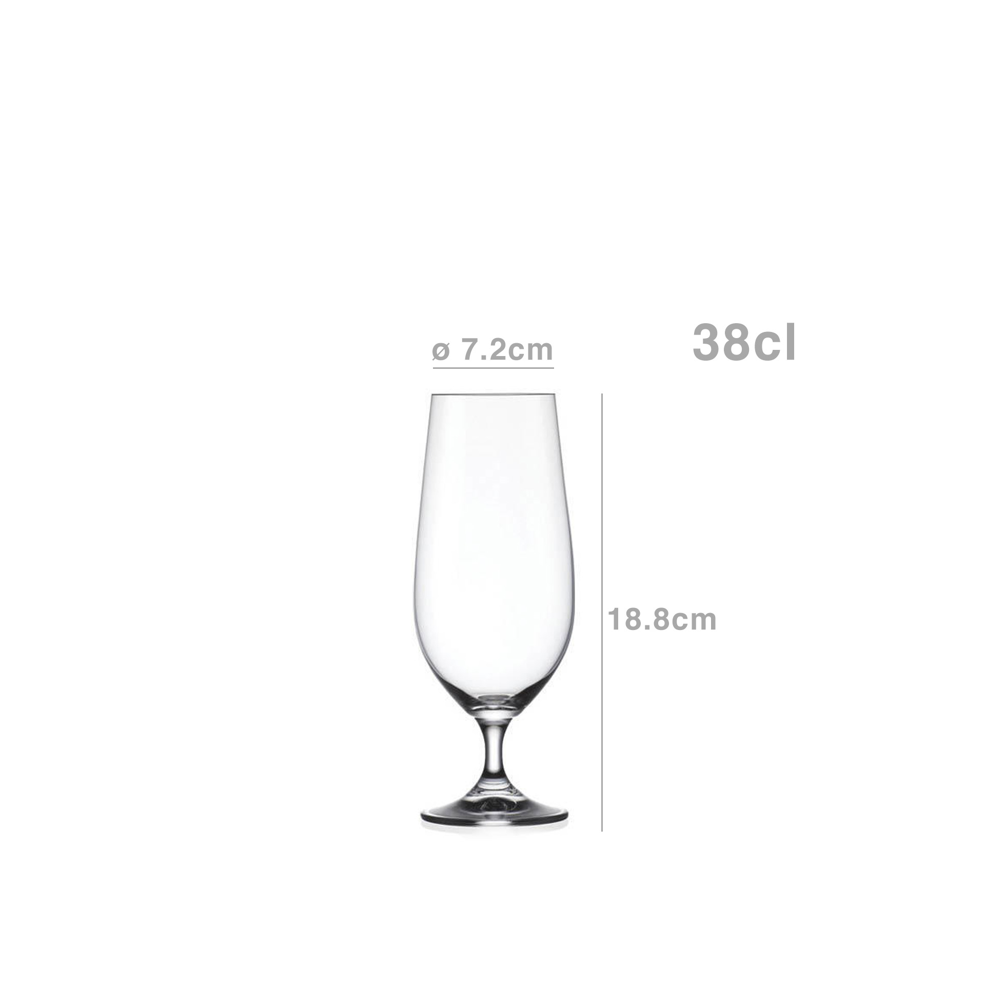 Copo com Pé Lara 38cl Pack 6
