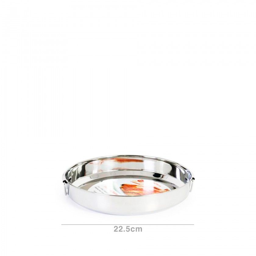 Assadeira Inox com Asa Redonda 22.5CM Assadeira Inox com Asa Redonda 22.5CM