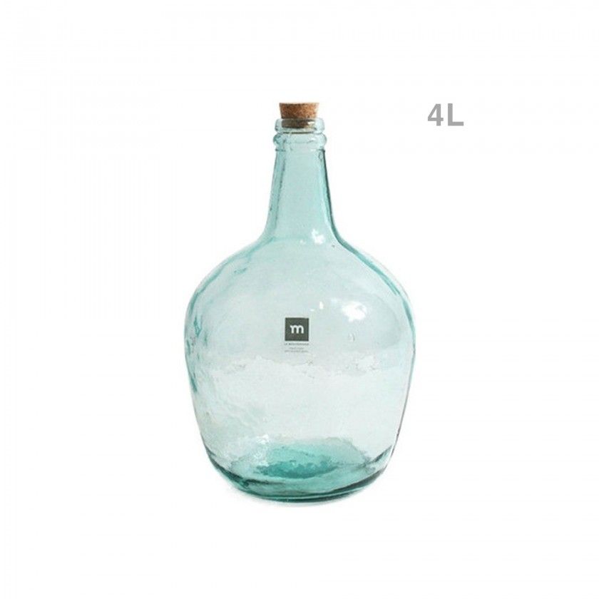 Garrafa Vidro Apple com Tampa Cortiça 4L Garrafa Vidro Apple com Tampa Cortiça 4L