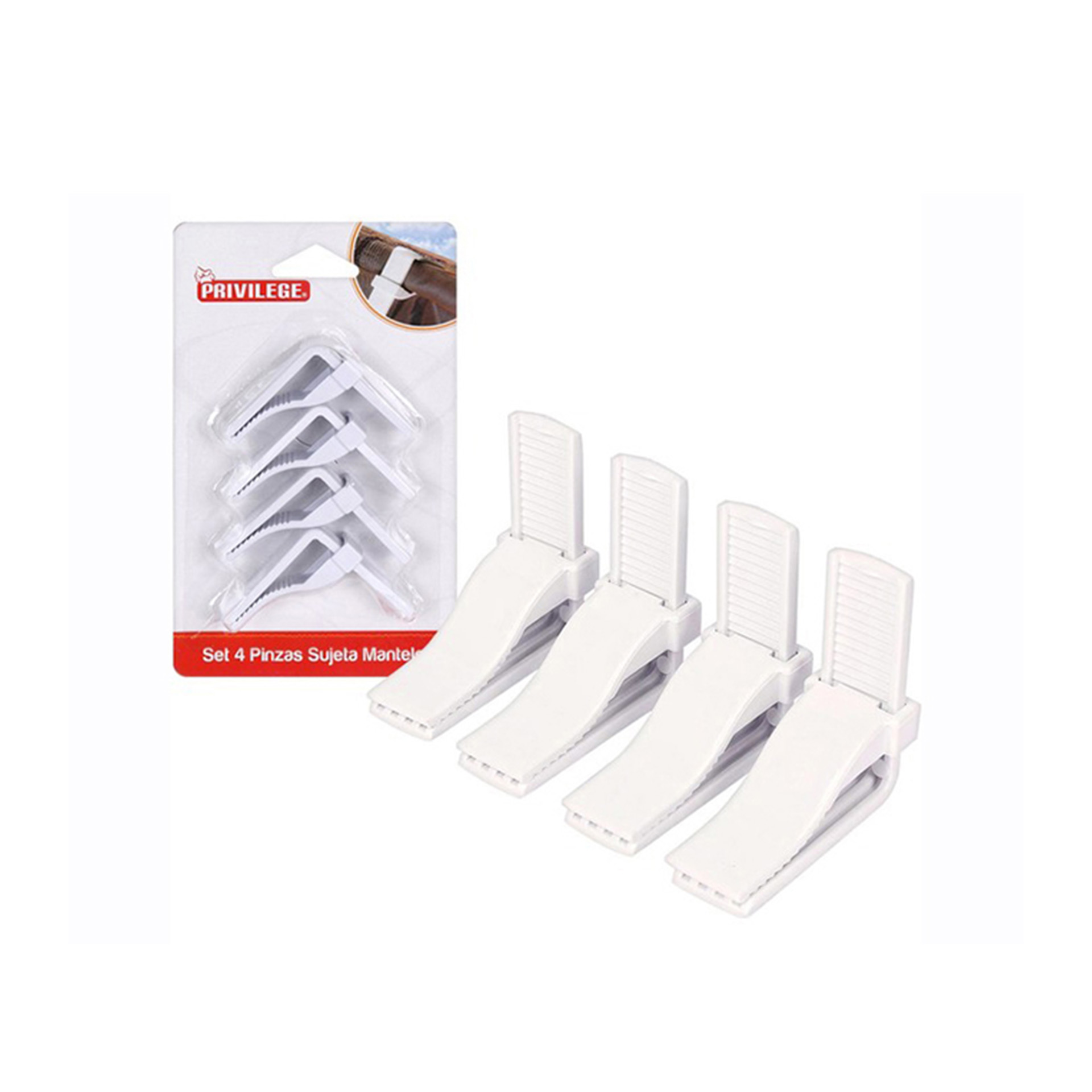 Pinça Plástica Toalha Mesa Pack 4