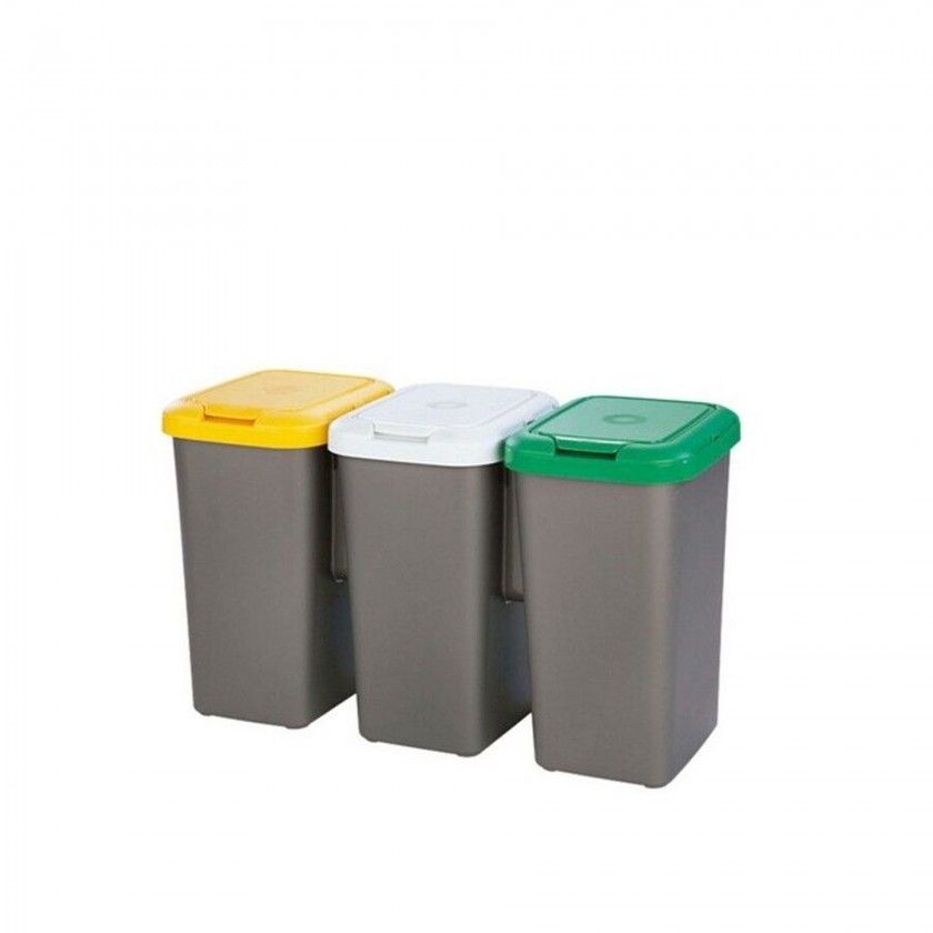 Ecoponto Triplo Cinzento 3X25L