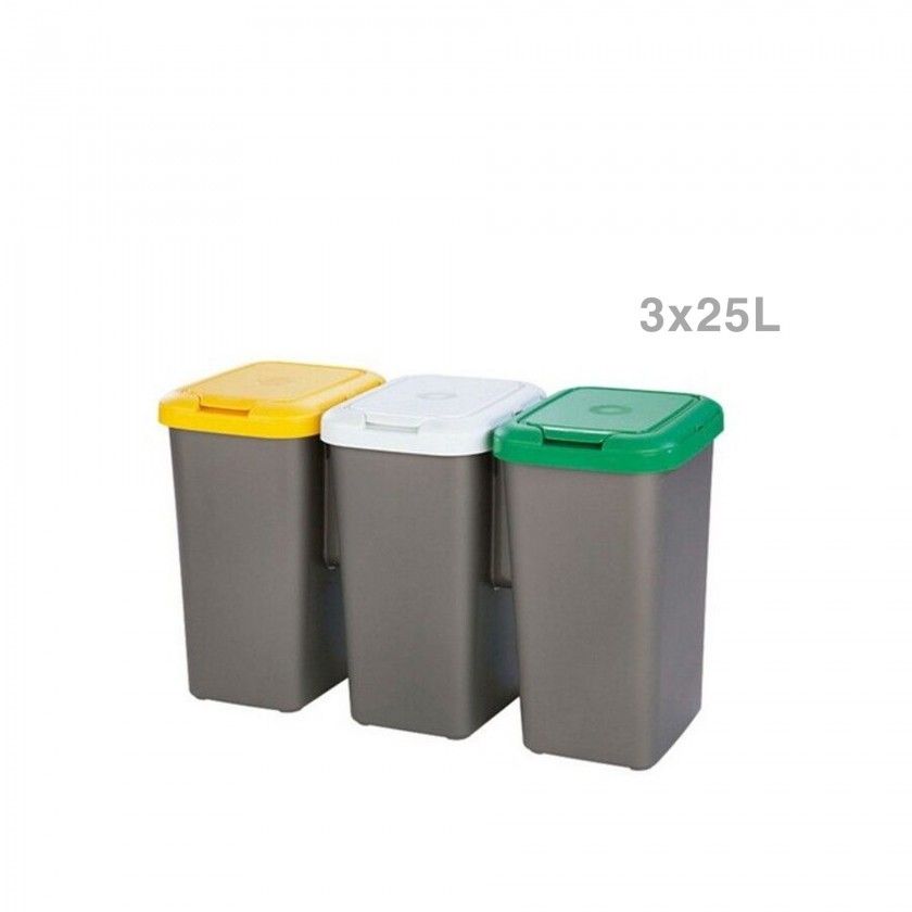 Ecoponto Triplo Cinzento 3X25L