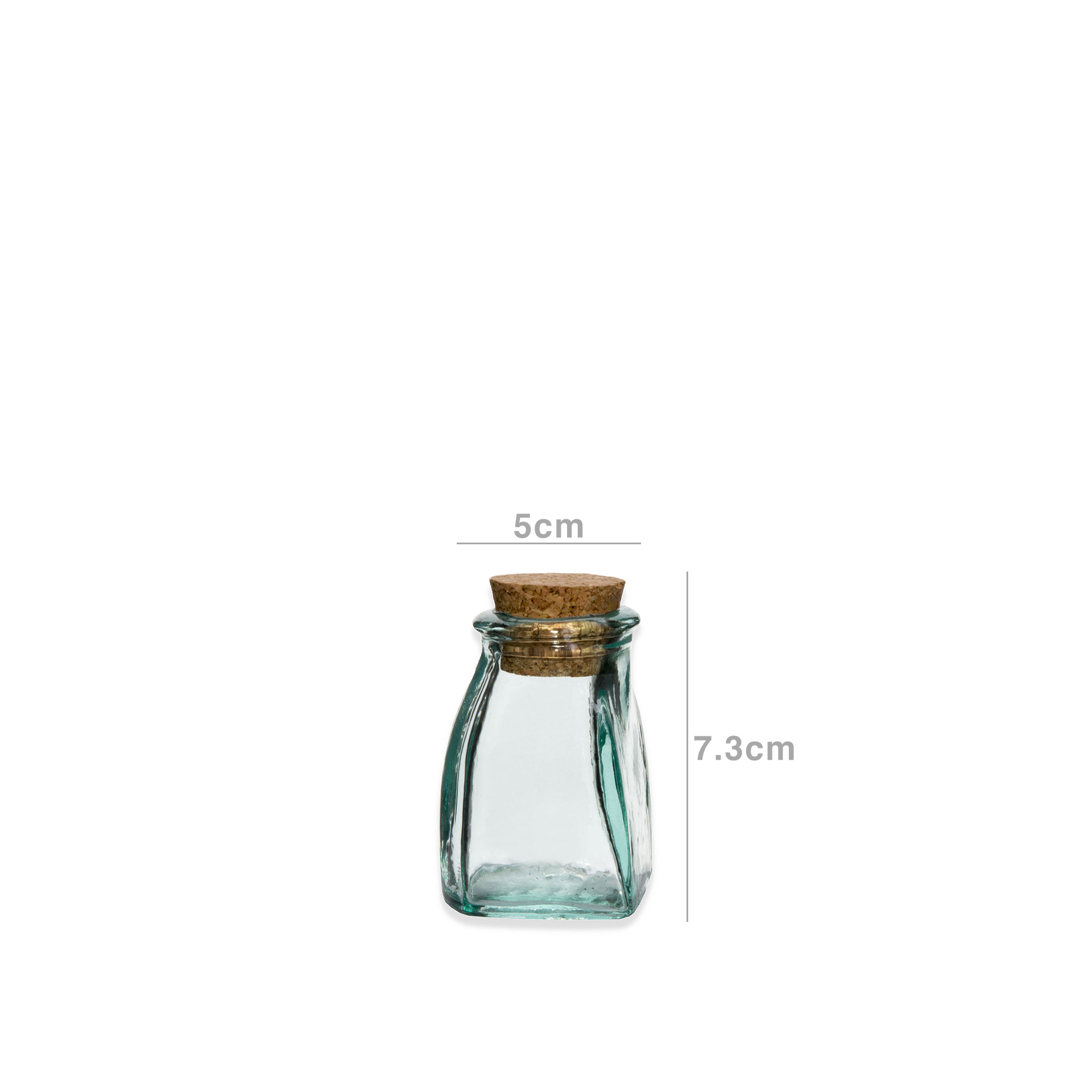 Frasco com Rolha Cortiça Mini 5X7.3cm
