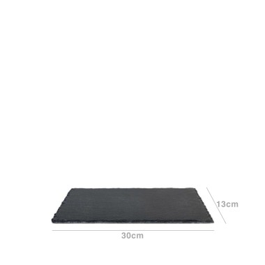 Bandeja Ardósia Elite Preta 30X13cm