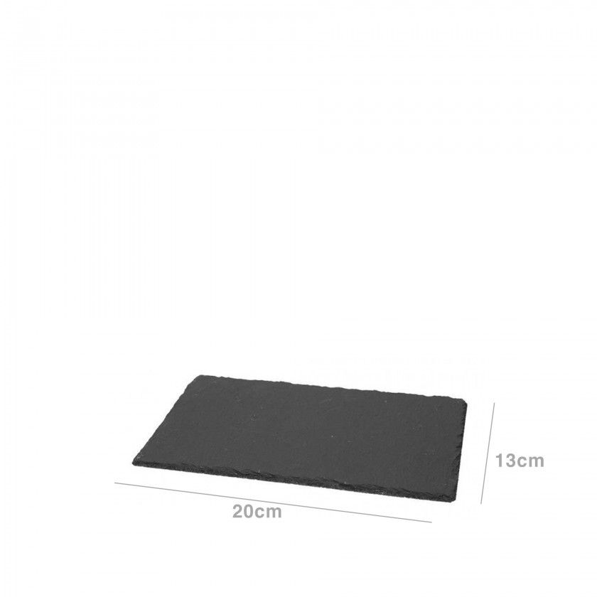 Bandeja Ardósia Elite Preta 20X13cm Bandeja Ardósia Elite Preta 20X13cm