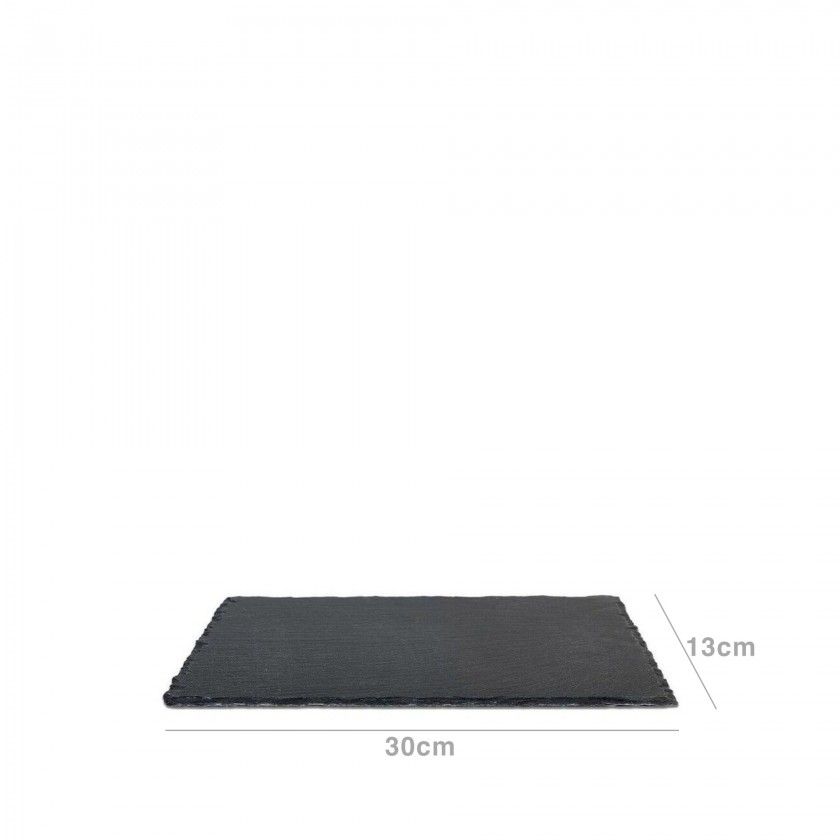 Bandeja Ardósia Elite Preta 30X13cm Bandeja Ardósia Elite Preta 30X13cm
