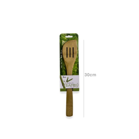 Esp�tula Curva Bambu com Ranhura 30CM - Image product