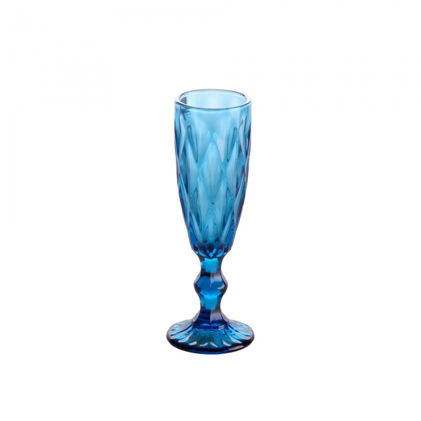 Copo Flute Syros Azul 17.5cl 6X20cm Pack 6
