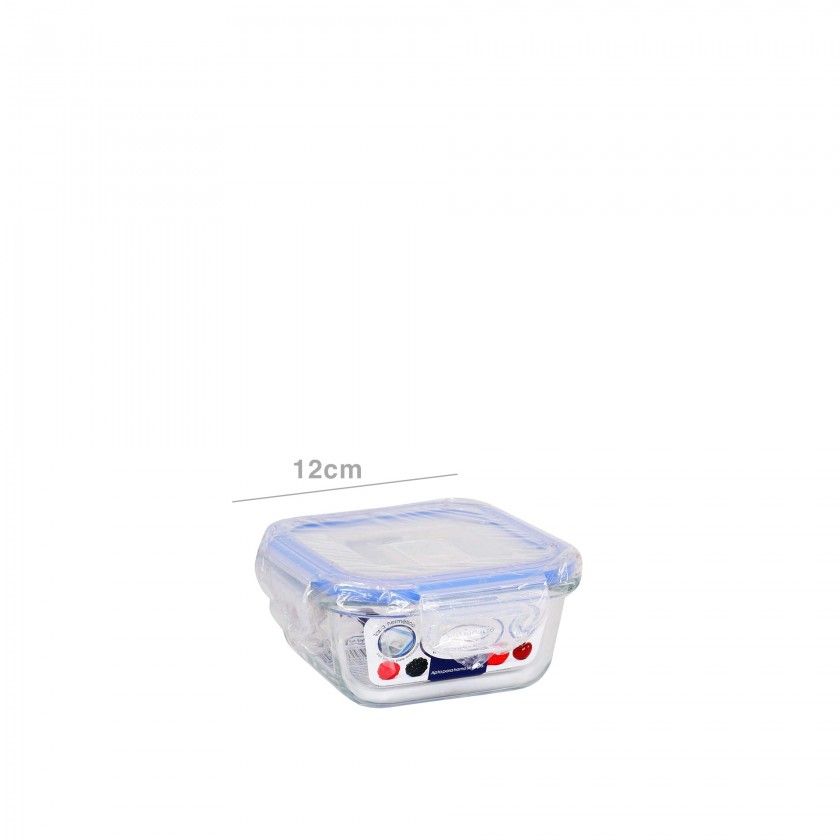 Caixa Vidro Hermética 30CL 12X12X5.5cm Caixa Vidro Hermética 30CL 12X12X5.5cm