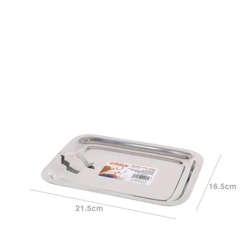Bandeja Conta Inox 21.5X16.5CM Bandeja Conta Inox 21.5X16.5CM