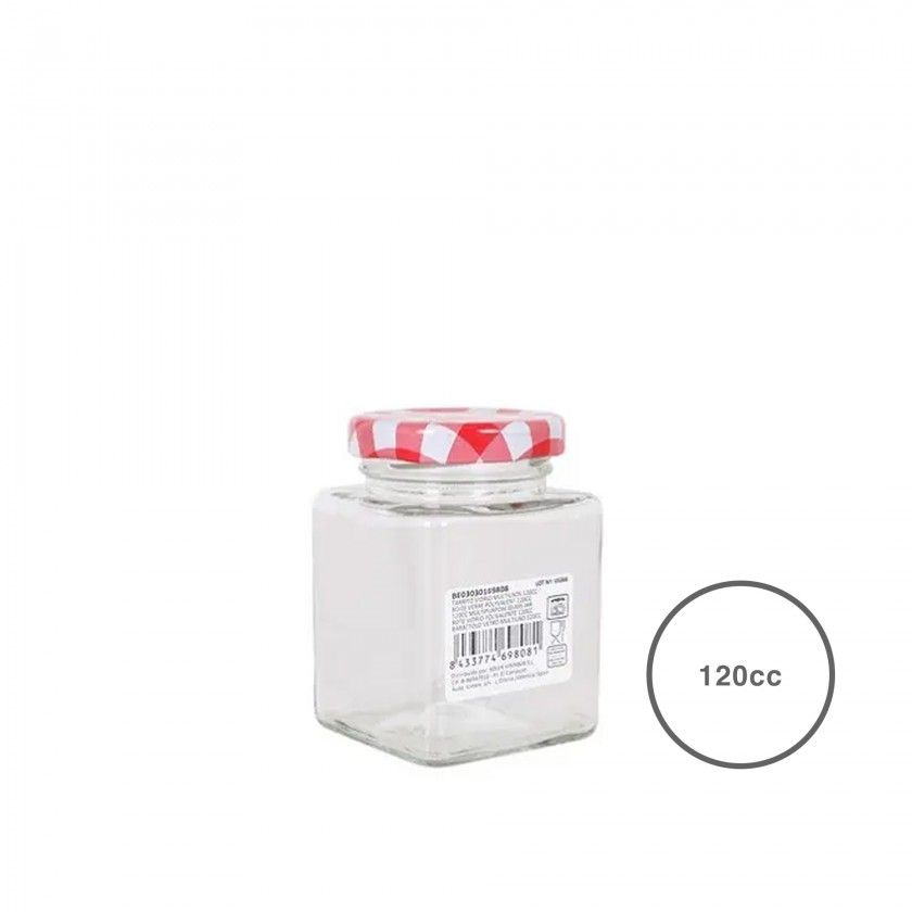 Frasco Hermético com Tampa Rosca Xadrez 0.120ml Frasco Hermético com Tampa Rosca Xadrez 0.120ml