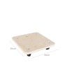 Base Madeira com Rodas 30X30X8cm Base Madeira com Rodas 30X30X8cm
