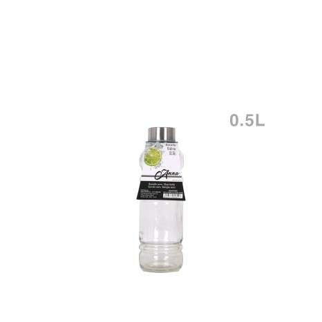 Garrafa Vidro Anna Tampa Metal 0.5L - Image product