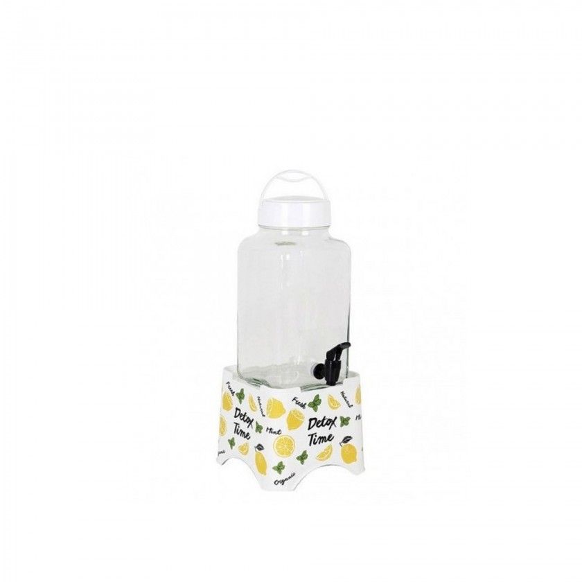 Jarro Dispensador Vidro Quadrado 3L