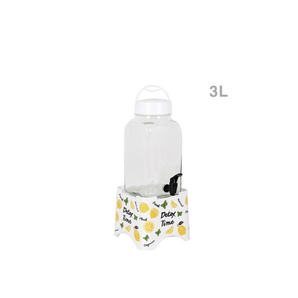 JARRO DISPENSADOR REDONDO VIDRO 3L