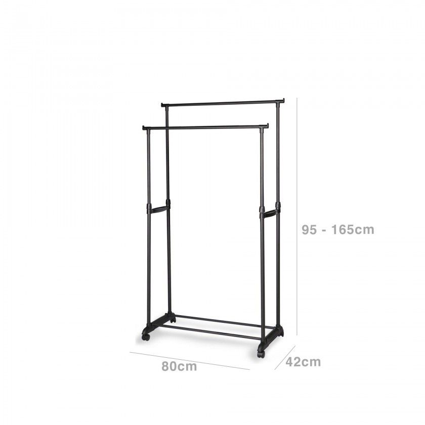 Cabide Extensível Confortime Duplo 80X42X95-165CM Cabide Extensível Confortime Duplo 80X42X95-165CM