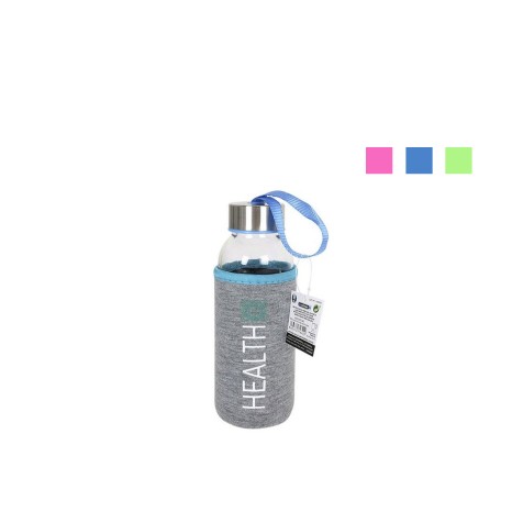 Garrafa �gua Vidro com Capa Protetora 300ml 6.2X18cm - Image product