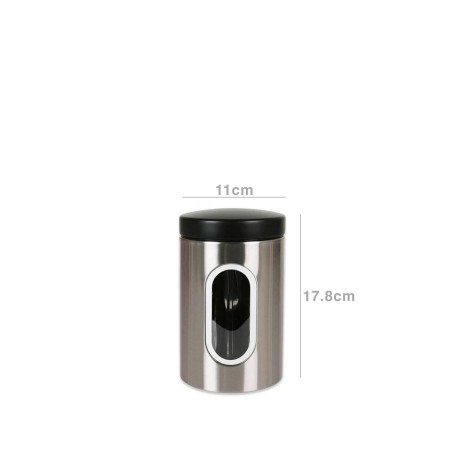 Frasco Cozinha Vidro e Inox 11X17.8cm - Image product