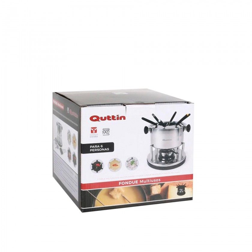 Fondue para 6 Pessoas Inox Quttin 2L Fondue para 6 Pessoas Inox Quttin 2L