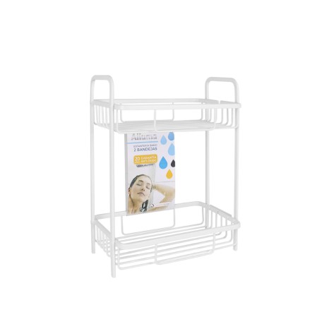 Suporte Banho Alluwhite 2 Bandejas 29X18X40cm - Image product