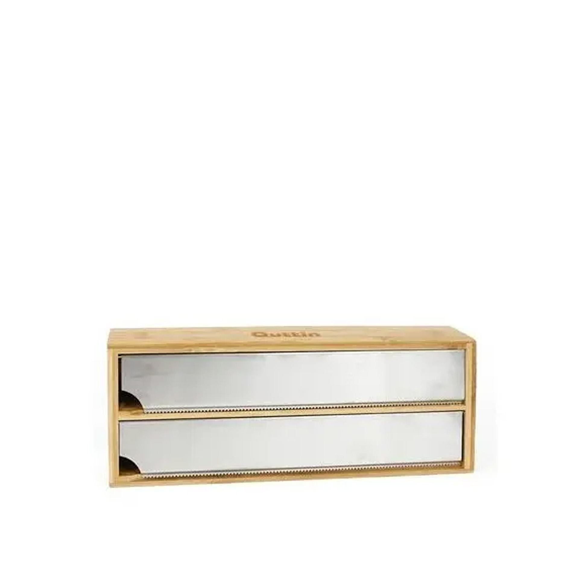 Dispensador Bambu Duplo Filme / Alumínio 33.5X13X5.5cm