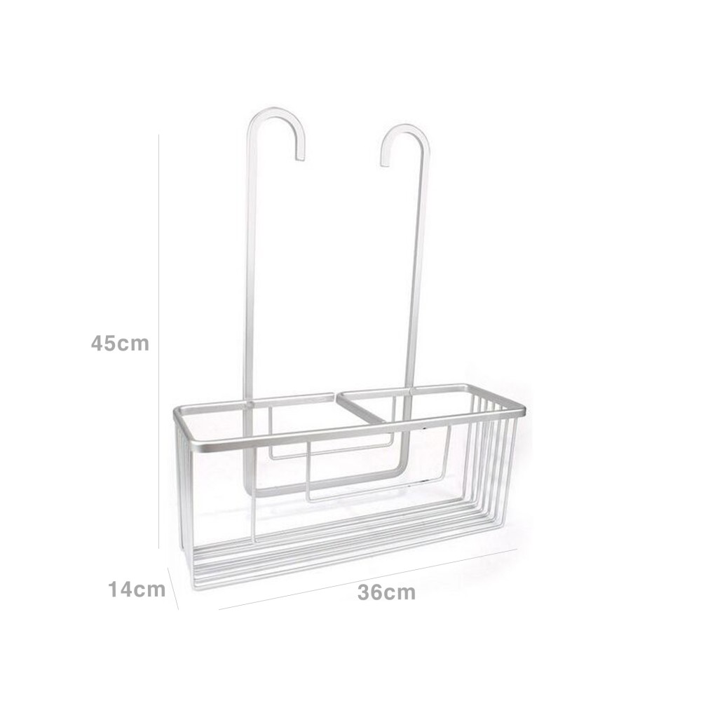 Cesta Banho Alluma com Ganchos Branco 14X36X45cm